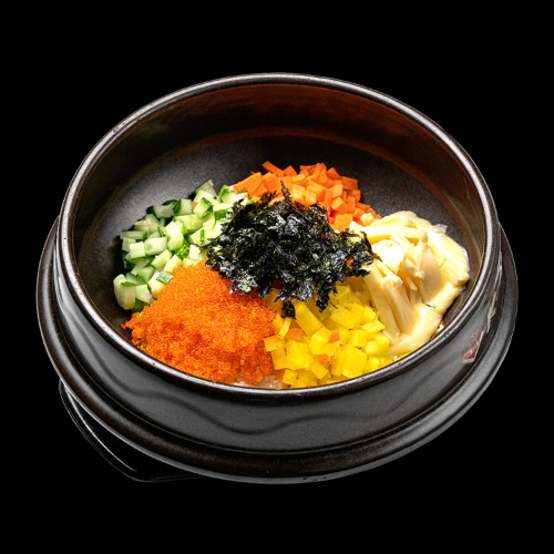 Fish Roe Hot Stone Pot Bibimbap